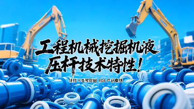 軸用Y型密封圈R08產(chǎn)品案例丨工程機械挖掘機液壓桿技術(shù)特性！