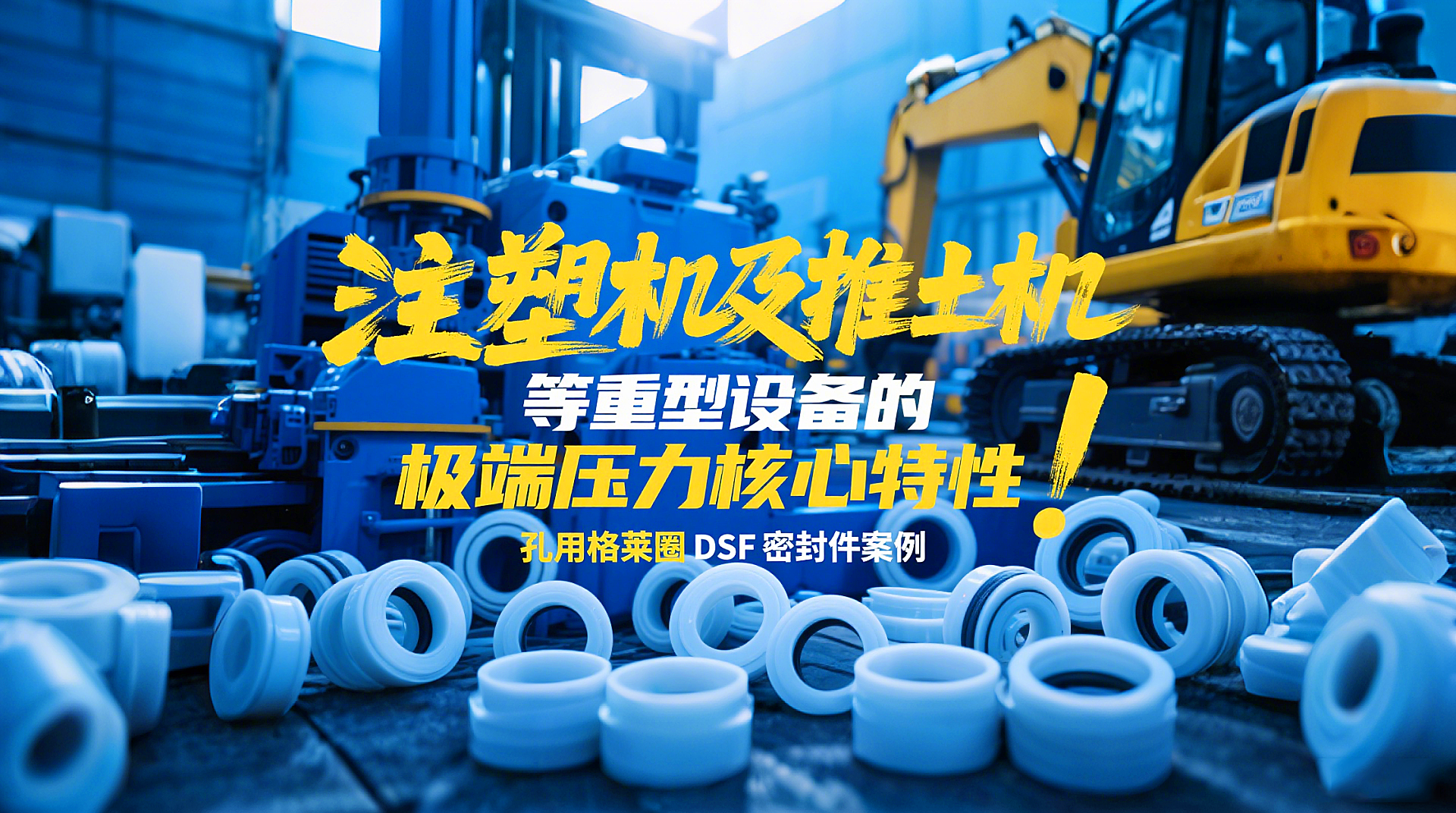 孔用格萊圈DSF密封圈丨注塑機及推土機等重型設(shè)備的極端壓力核心特性！
